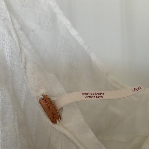 FREE PEOPLE Beautiful white cotton asymmetric dress - Picture 16 of 16